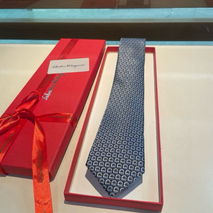 Ferragamo Men's Silk Tie Series in Burgundy