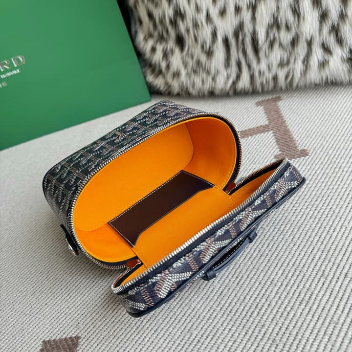 Goyard Muse Mini Vanity Case in Bright Orange Goyardine