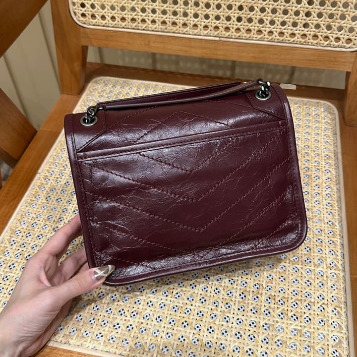 Saint Laurent Niki Baby Shoulder Bag in Apricot
