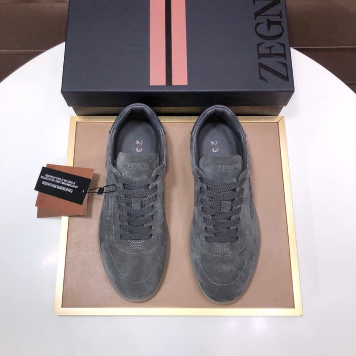 Zegna 232 Suede and Leather Sneakers