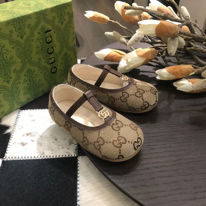 Gucci Kids Footwear – Kids Collection in Beige/brown Gg Monogram