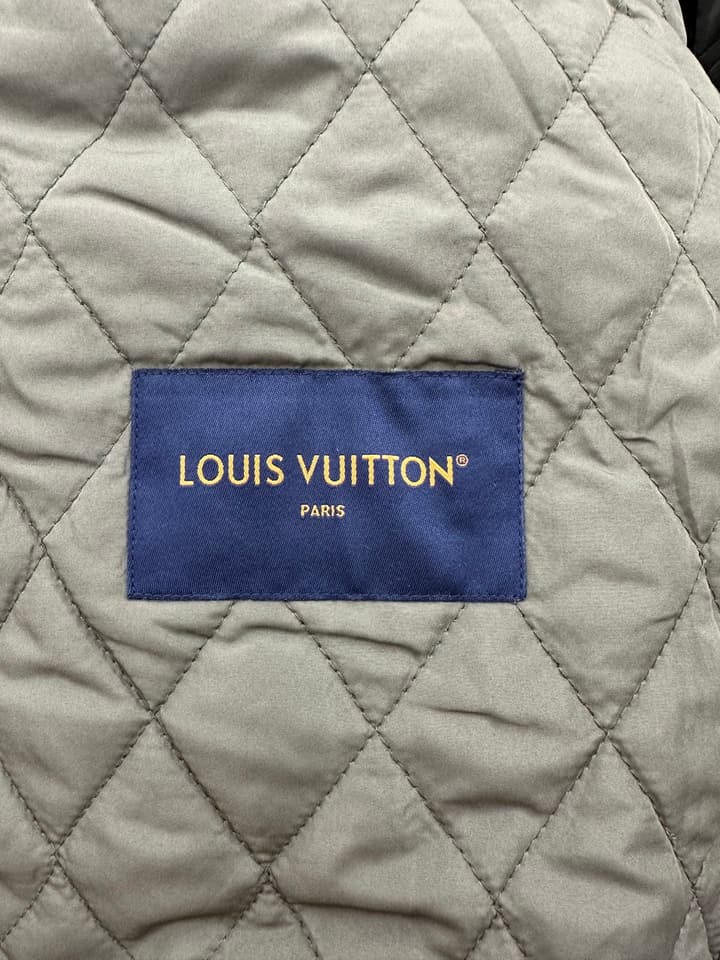 Louis Vuitton Monogram Workwear Jacket in Deep Gray Monogram With Brown Collar