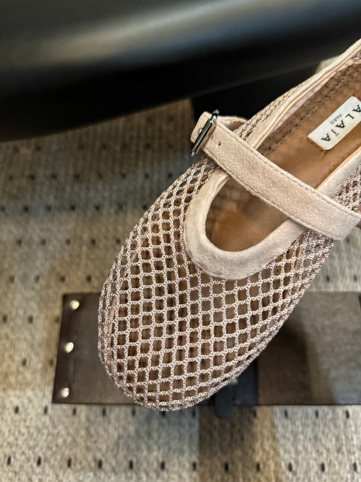 Alaïa Ballet Flats – 25FW in Dusty Rose Suede
