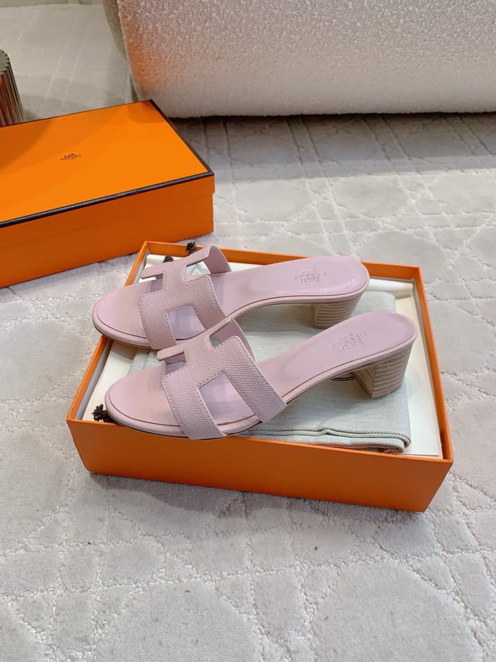 Hermès H-Heeled Sandals in Tan