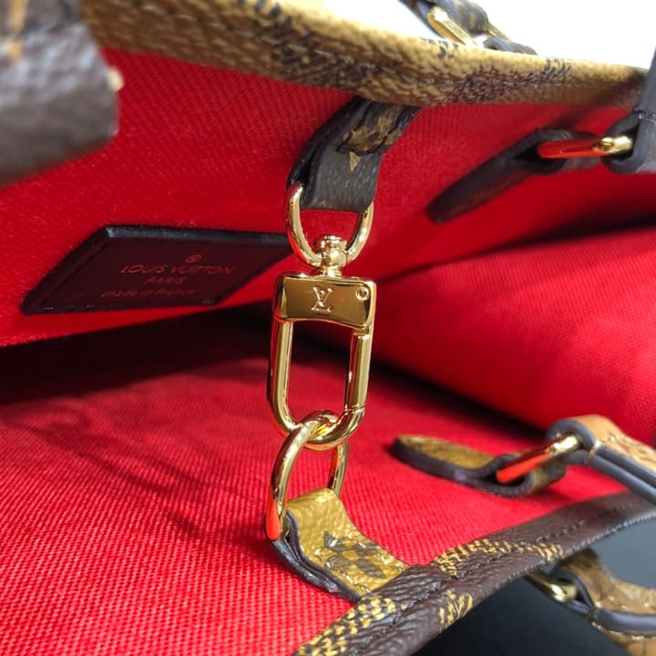 Louis Vuitton Onthego Monogram Tote Bag in Monogram Giant Canvas (tan/brown)