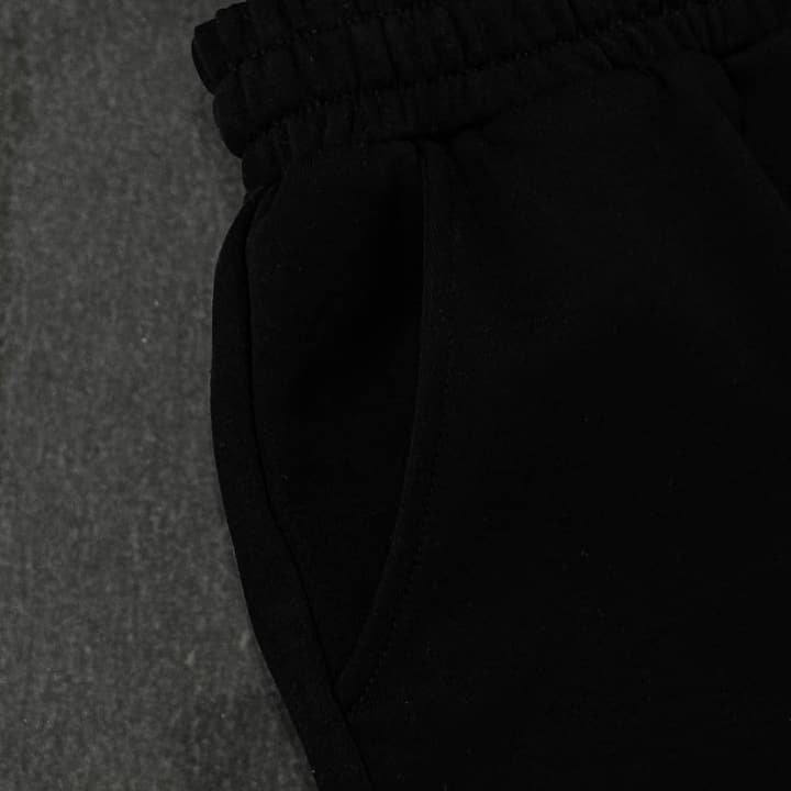 Loewe Classic Element Embroidered Shorts in Black With Blue Anagram Logo