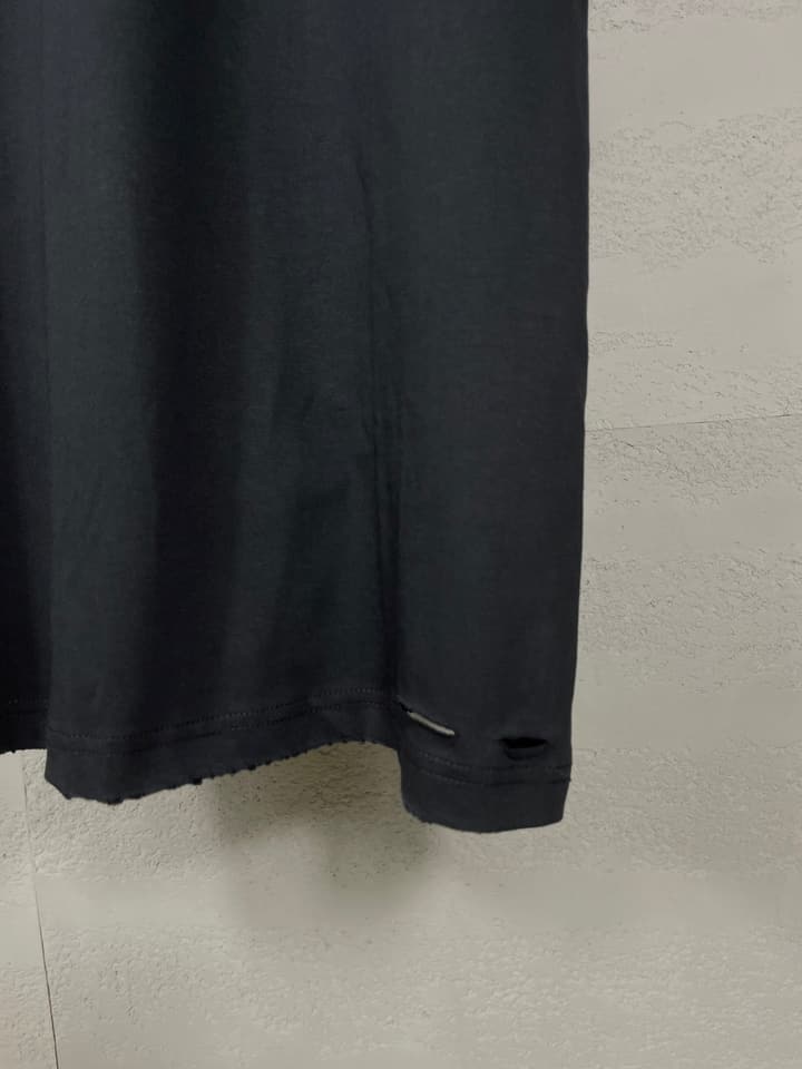 Balenciaga Paris Art Print Distressed T-Shirt – 25SS in Black
