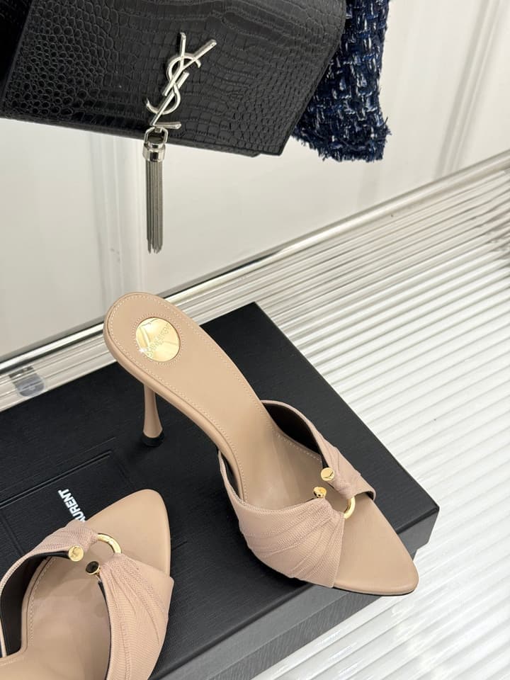 Saint Laurent High-Heel Sandals – 25SS in Black Suede