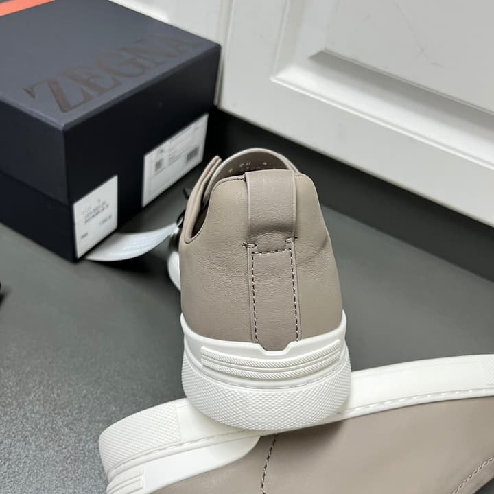 Zegna SECONDSKIN Triple Stitch™ Sneakers in Navy Blue