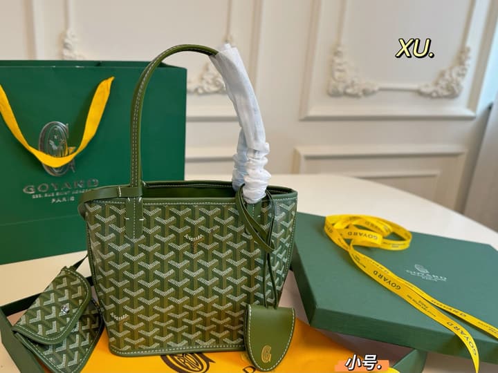 Goyard New Small Mother-Child Tote Bag in Classic Black And Tan