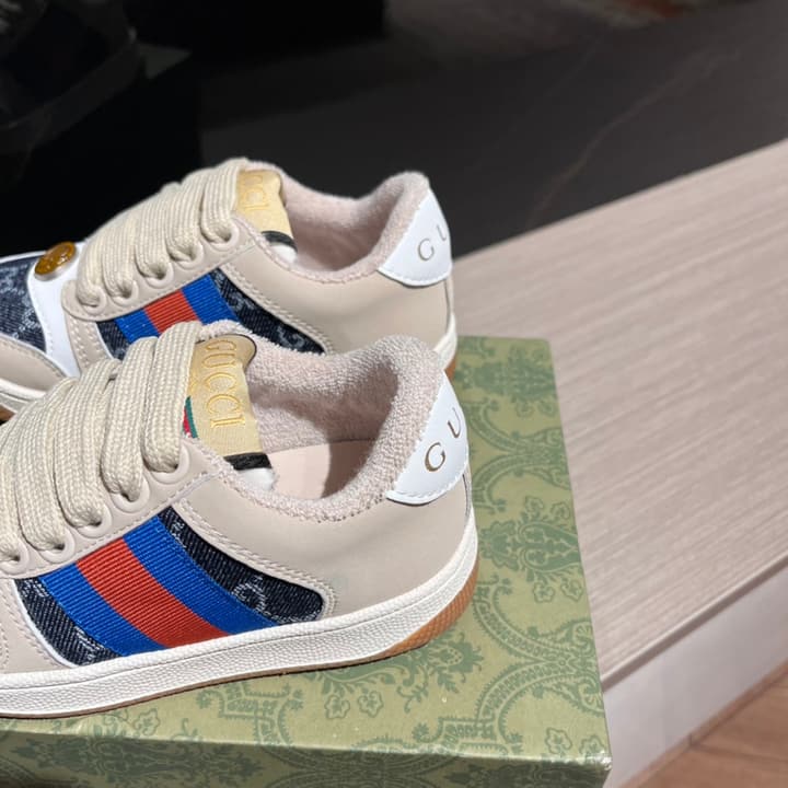 Gucci Rhyton Distressed Sneakers – Kids Collection – 2023SS in Navy Blue Toe