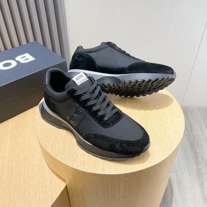 Boss Men's Lightweight Sneakers – New Collection in Black