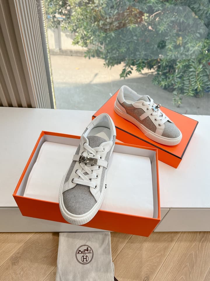 Hermès Bouncing Men's Sneakers in Black Leather