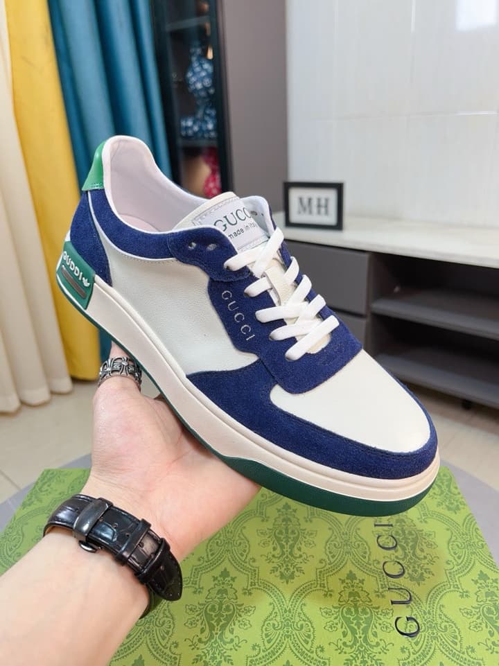 Gucci New Season Casual Fashion Sneakers in Black With Web Stripe