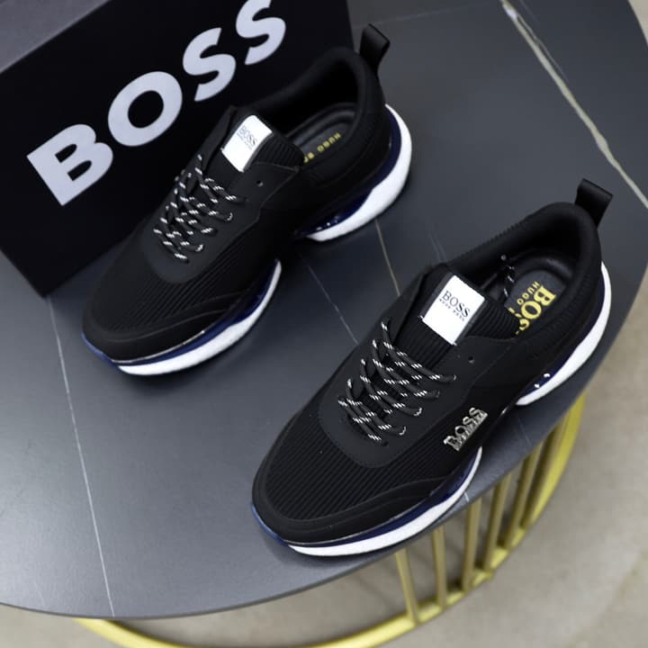 Boss 2024 Knit Sneakers – New Collection in Black Knit