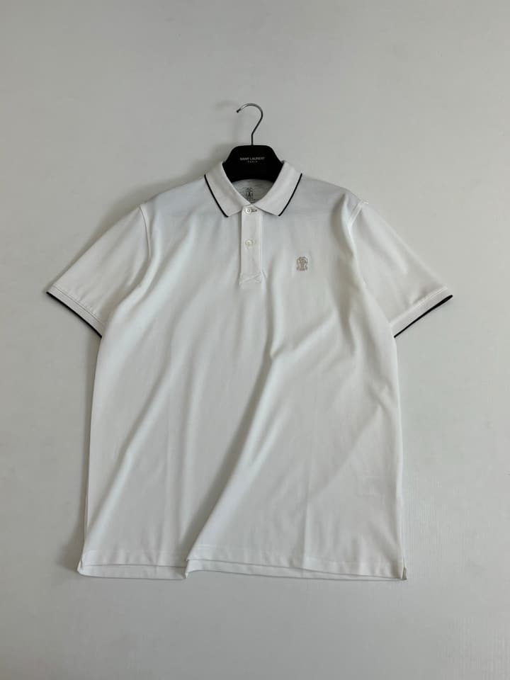 Brunello Cucinelli BC Logo Embroidered Polo Shirt – 2025 in Charcoal Grey