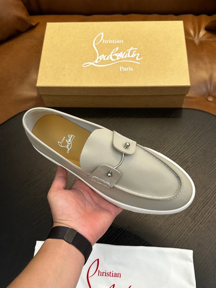 Christian Louboutin Men's Casual Sneakers in Light Grey