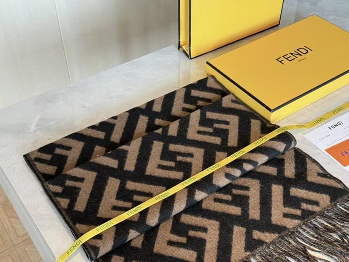 Fendi FF Monogram Cashmere Scarf