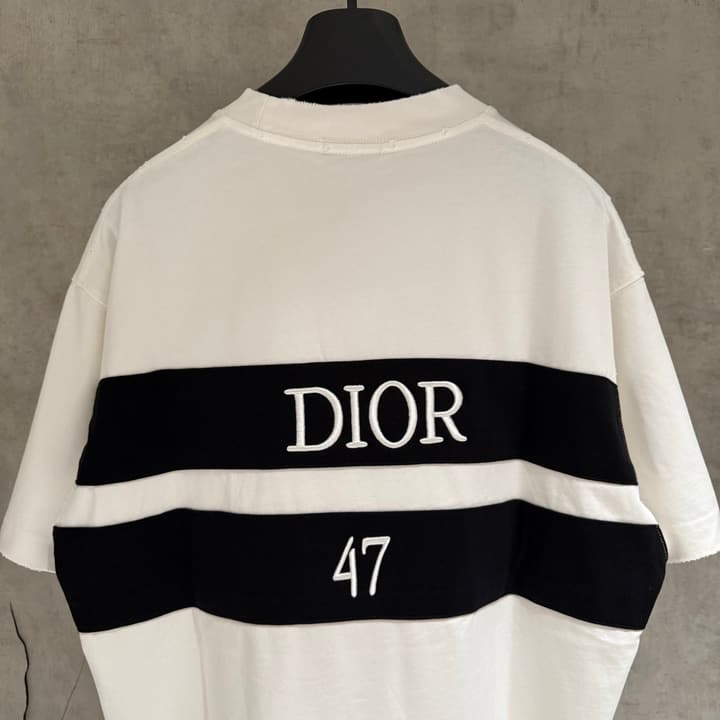 Dior Patch Embroidered Heavyweight T-Shirt in Black