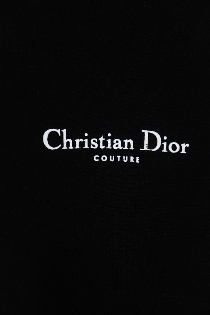 Dior Classic English Letter Hooded Sweatshirt in Black