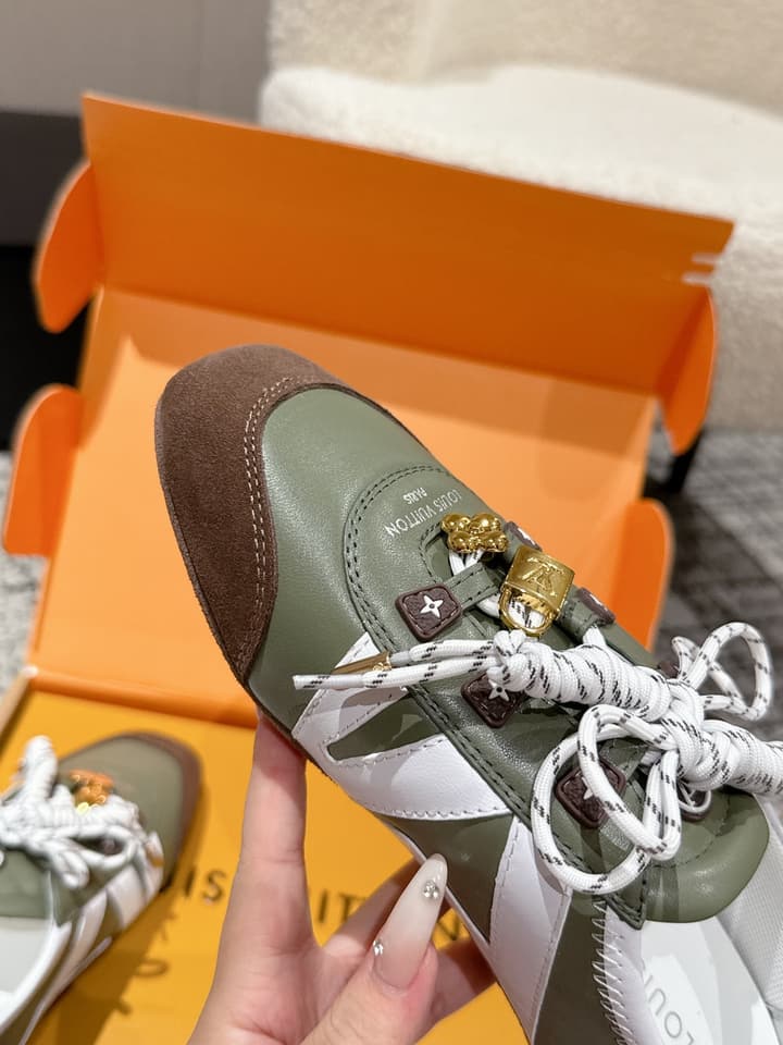 Louis Vuitton Sneakerina Ballet Sneakers – 2025 Collection in Metallic Silver