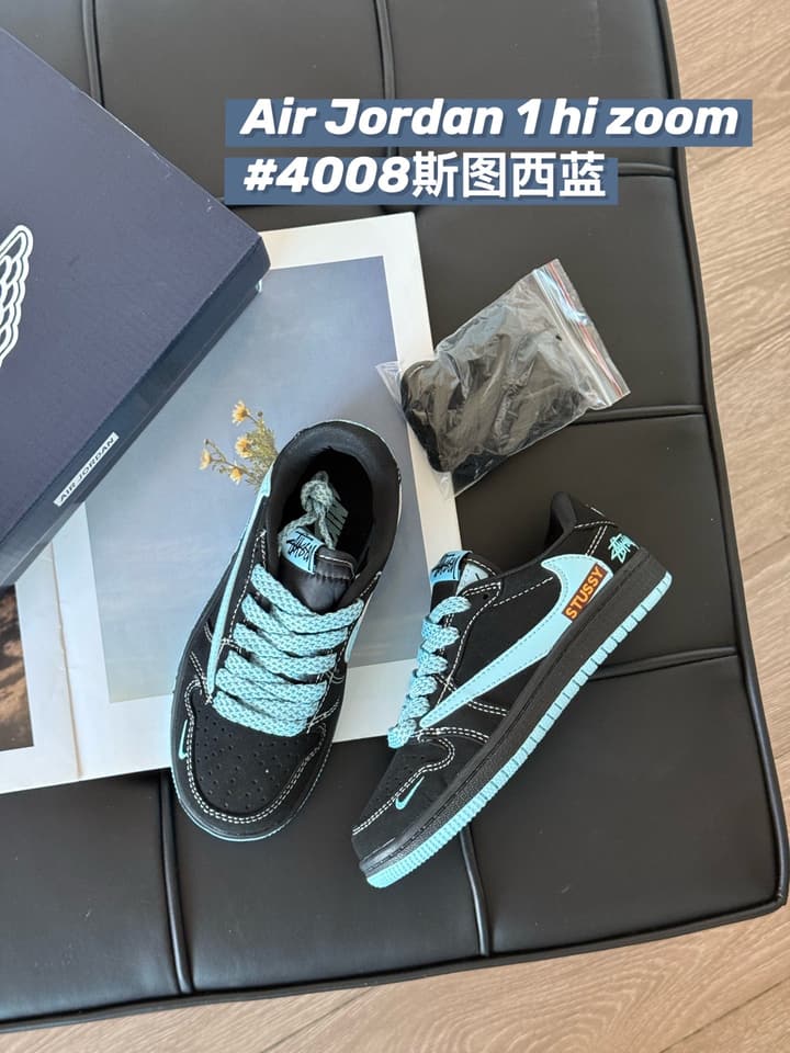 Jordan Kids' Reverse Swoosh Sneakers – Kids Collection in Black With Mint Accents