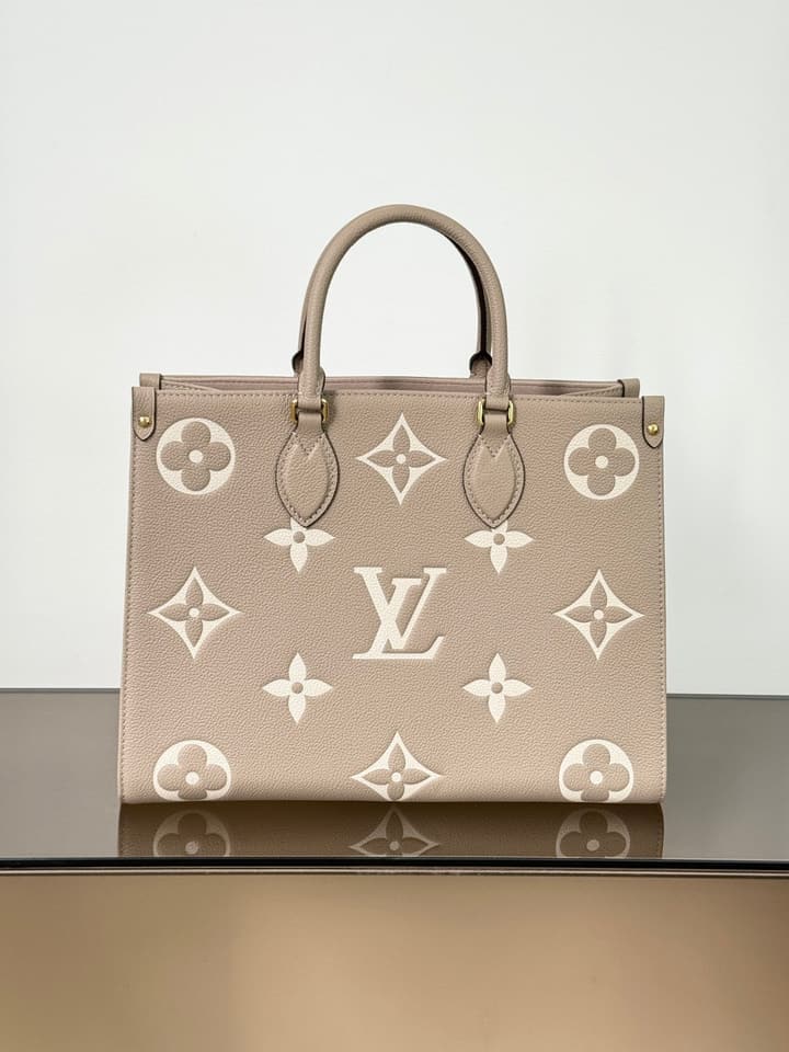 Louis Vuitton OnTheGo Medium Handbag in Elephant Gray Monogram