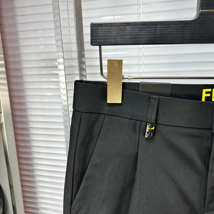 Fendi SS25 Casual Suit Trousers – 25SS/25FW in Dark Charcoal Gray