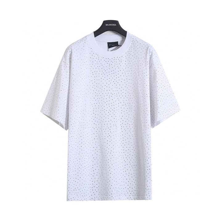 Balenciaga Rhinestone Short-Sleeve T-Shirt – 26SS in Black Rhinestone