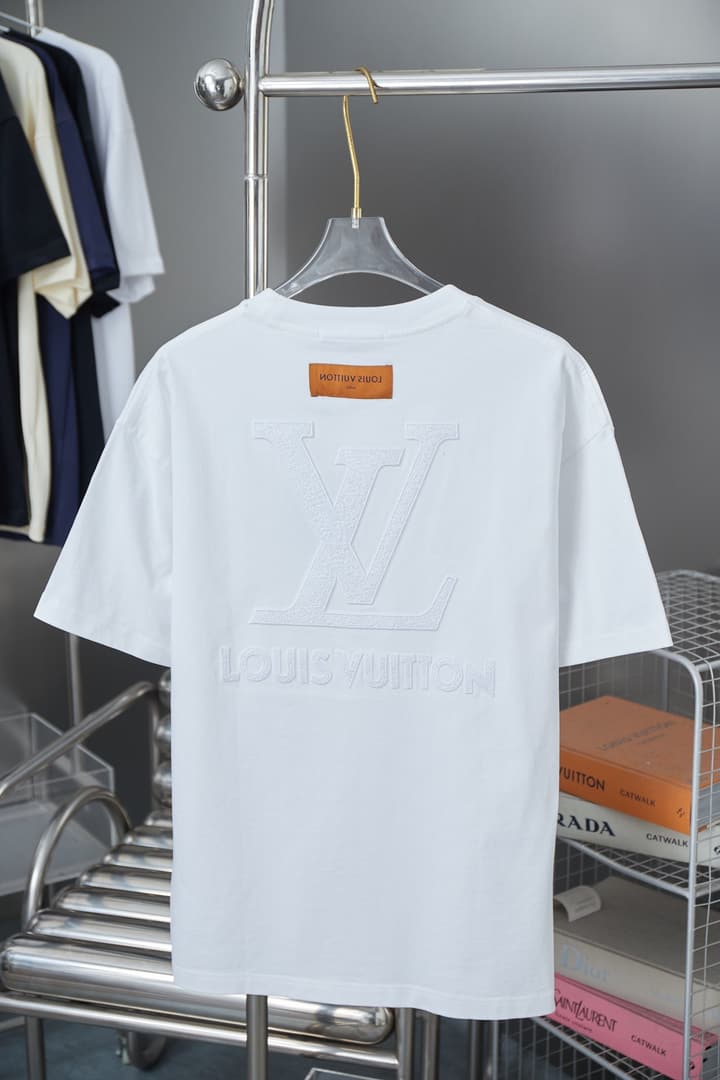 Louis Vuitton Embroidered Logo T-Shirt – 26SS Early Spring Collection in Black