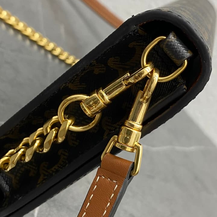 Celine Triomphe Canvas Flap Bag