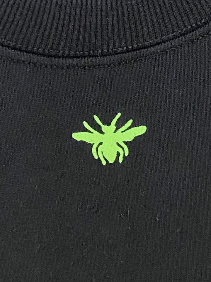 Dior Flocked Logo & Bee Crewneck Sweatshirt – 24SS in Black With Neon Green Accents