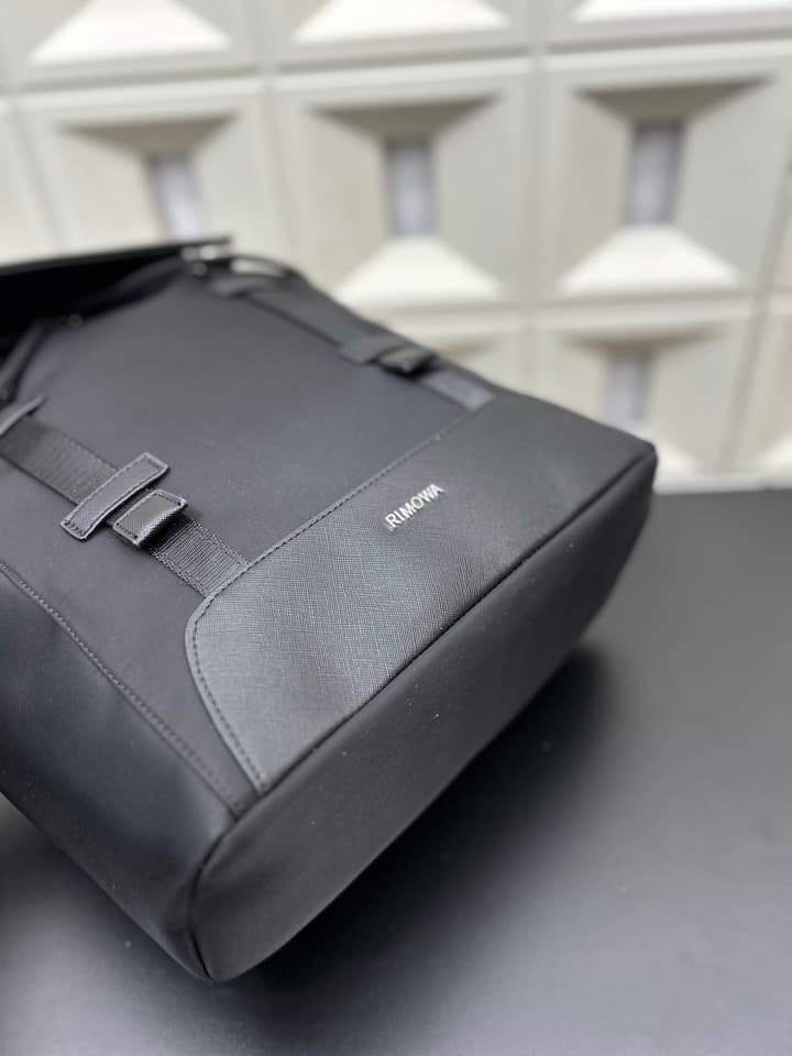 RIMOWA Never Still Canvas Flap Backpack in Black Canvas