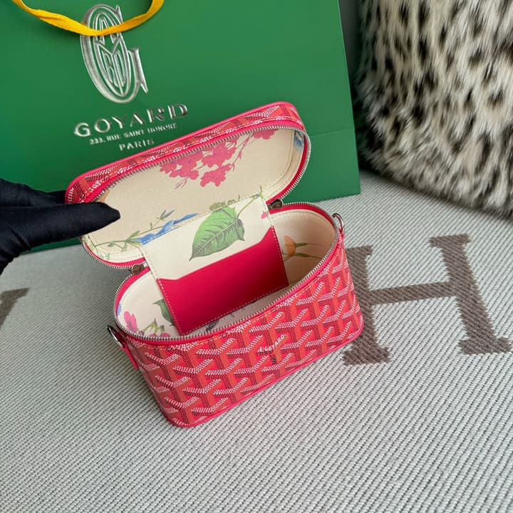 Goyard Muse Mini Vanity Case in Bright Orange Goyardine