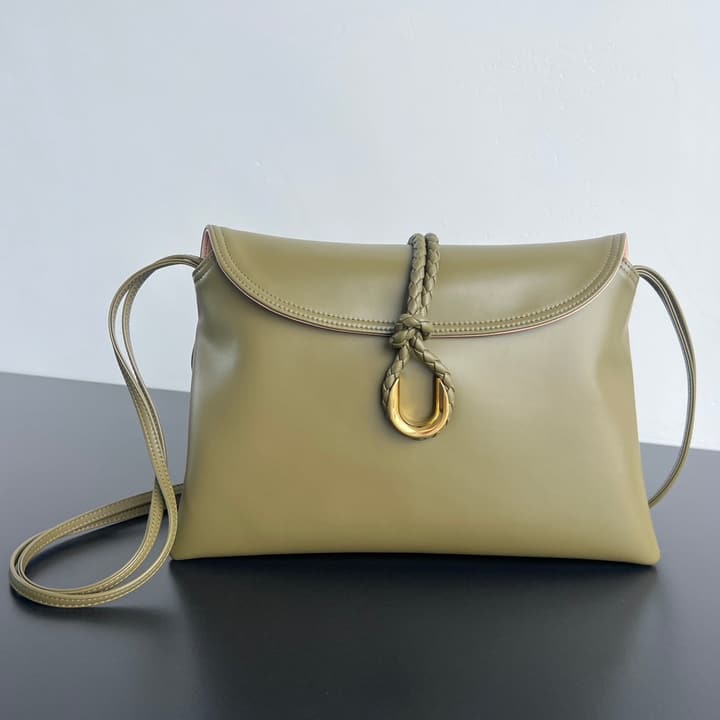 Bottega Veneta Medium Liberta Flap Crossbody Bag – Autumn/Winter Collection in Dark Espresso Brown