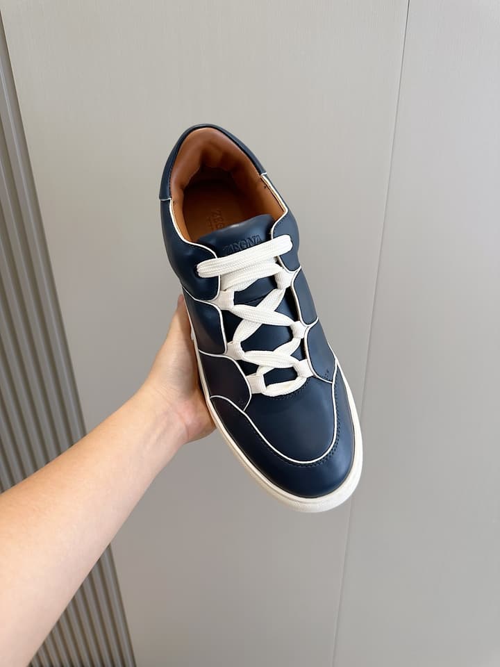 Zegna Tiziano Couture Sneakers in Black With Matching Laces