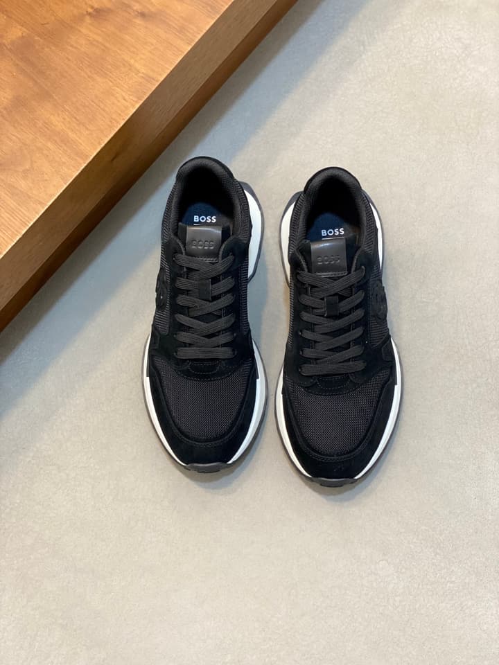 Boss Menswear Suede and Mesh Sneakers
