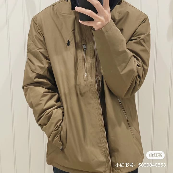 Ralph Lauren Embroidered Pony Logo Hooded Windbreaker in Black