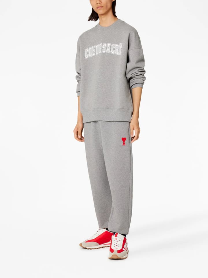 Ami Paris Ami de Coeur Terry Sweatpants – 23FW in Black
