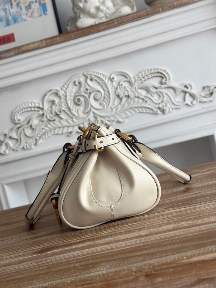 Chloé Paddington Padlock Satchel in Burgundy Leather