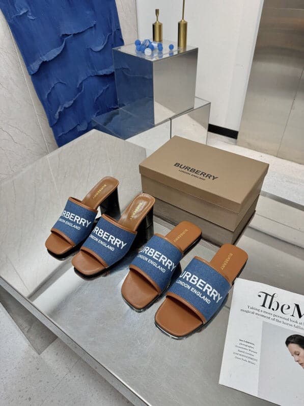 Burberry Chunky and Flat Heel Sandals