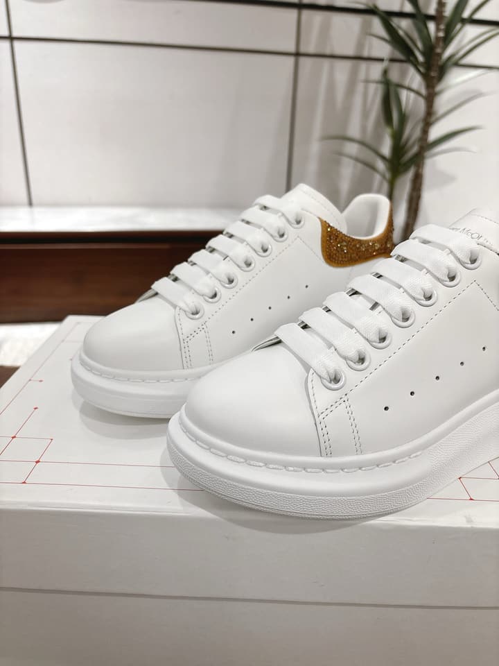 Alexander McQueen Classic White Sneakers in White