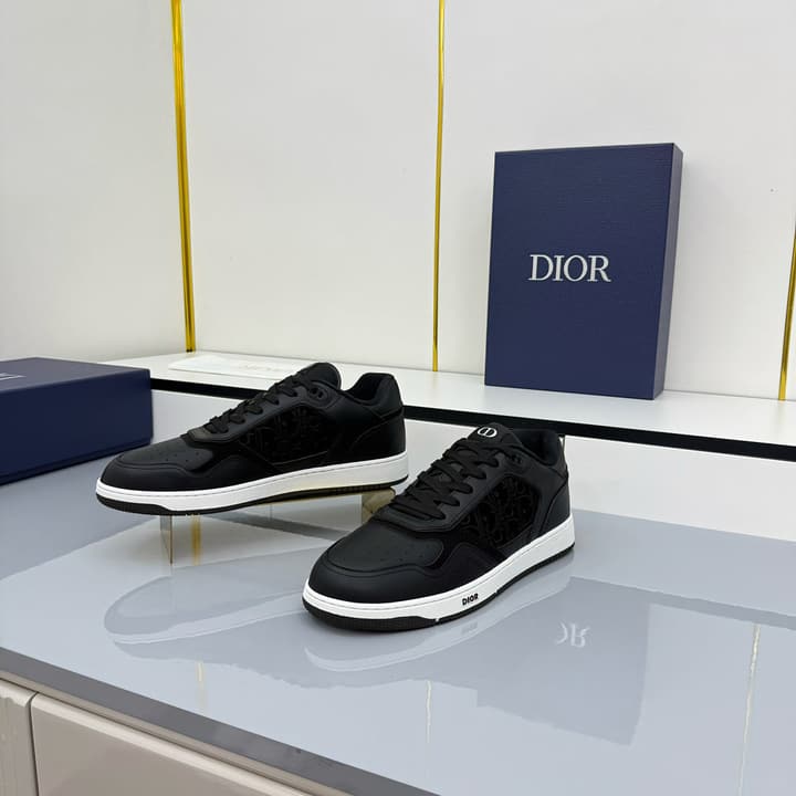 Dior Casual Calfskin Ankle Boots in Black With White Sole