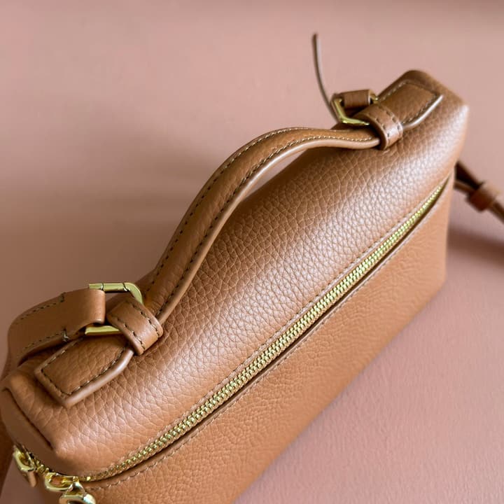 Loro Piana Extra Pocket L19 Handbag in Caramel Leather