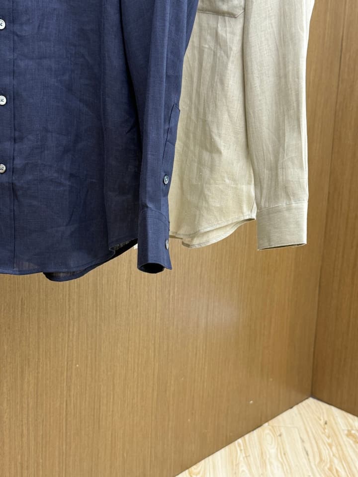 Loewe Minimalist Linen-Cotton Long Sleeve Shirt – Spring/Summer Collection – 25SS in Dark Blue