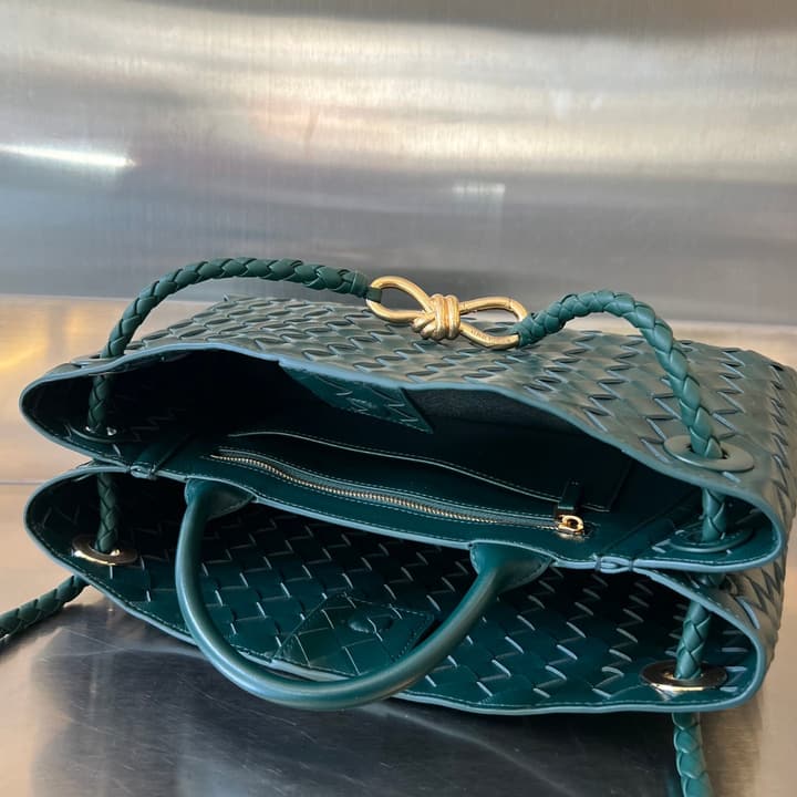 Bottega Veneta Andiamo Handbag in Charcoal Grey