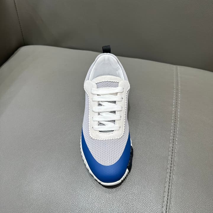 Hermès Bouncing Tech Mesh Sneakers in Black And White
