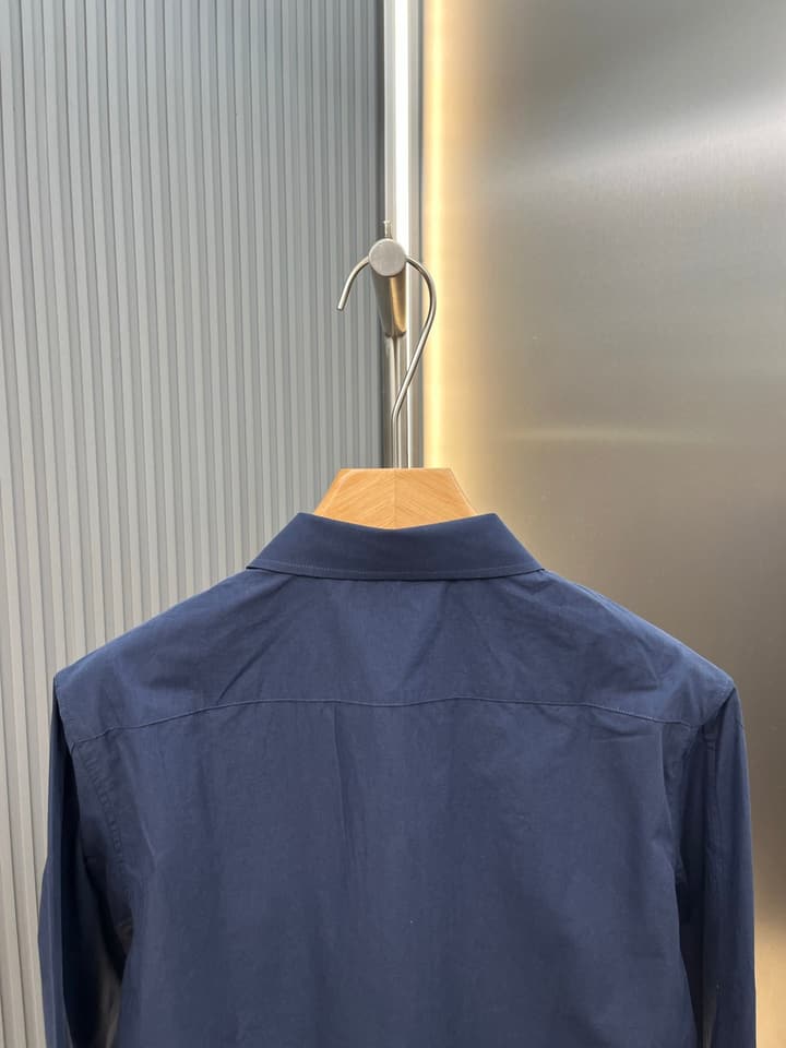 Loewe Anagram Pocket Cotton Shirt in Blue