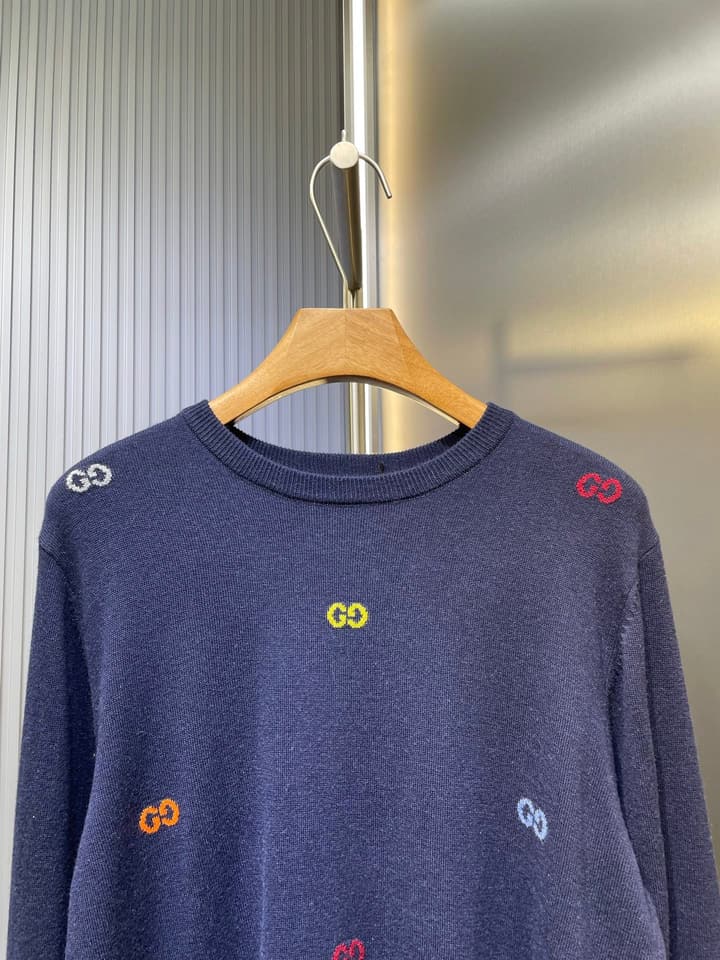 Gucci Embroidered Top – 2025FW in Dark Blue