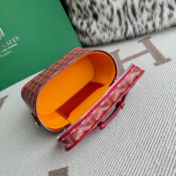 Goyard Muse Mini Vanity Case in Bright Orange Goyardine